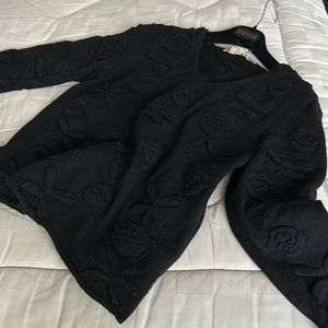 Commes des Garçons vintage 90’s dimensional floral wool sweater. A work of art!